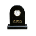 Small Tomb Clock w/Base - Jet Black